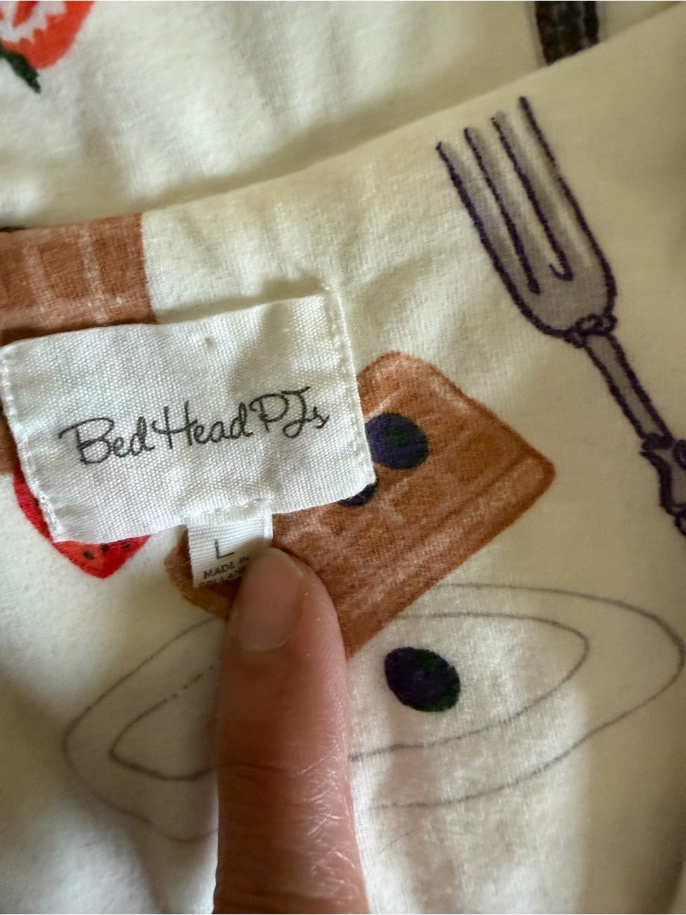 BedHead Cream Pajama Set “Breakfast in Bed” collection - Picture 4 of 10